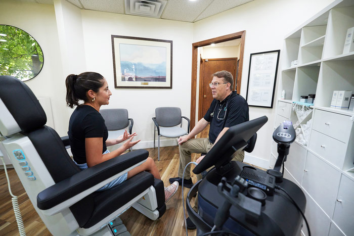 WomensHealthHero Dr. Blake speaking to patient about women's health